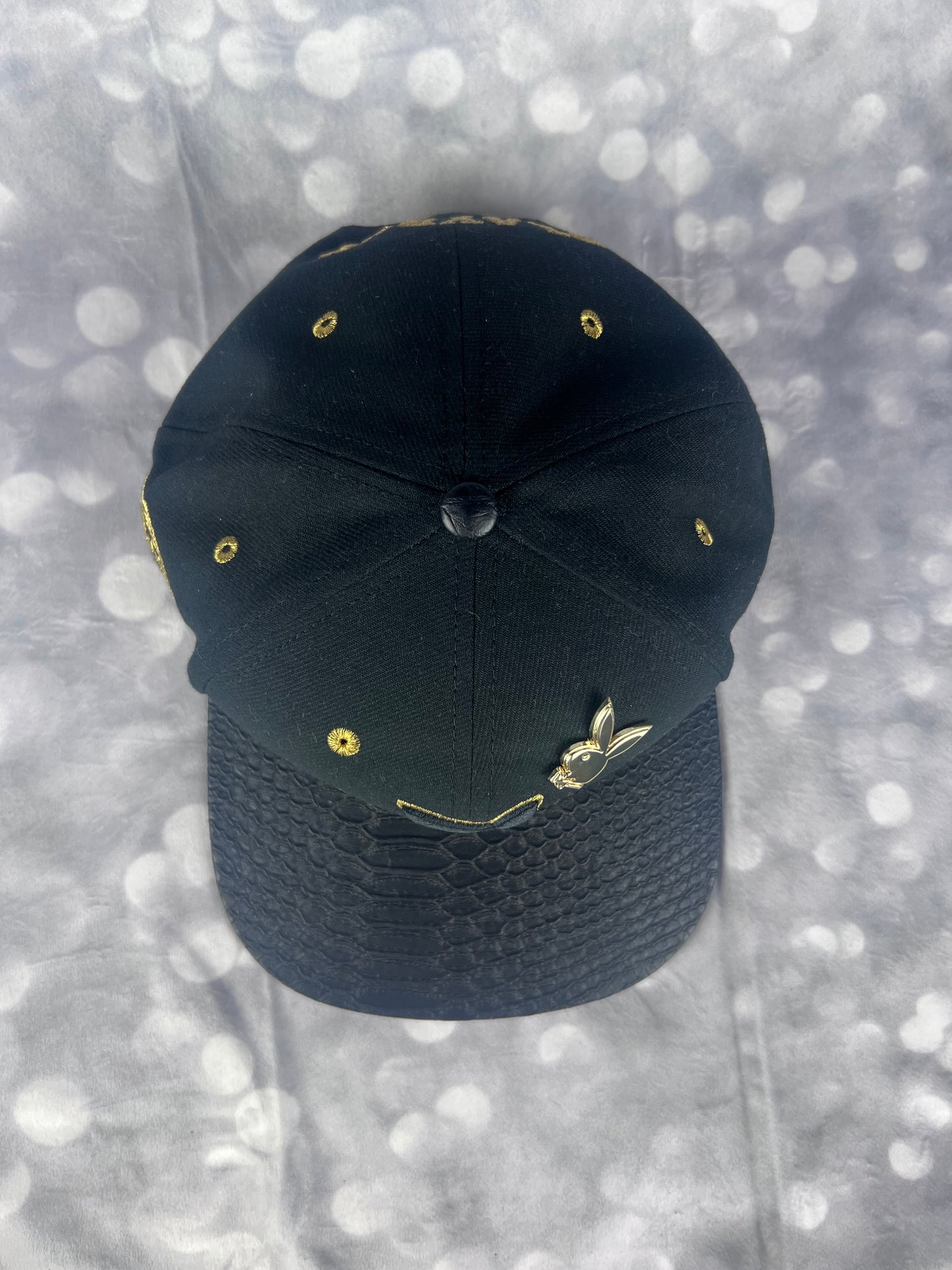 Lids PLAYBOY Bunny Embroidered Adjustable Snapback Hat With Gold Pin