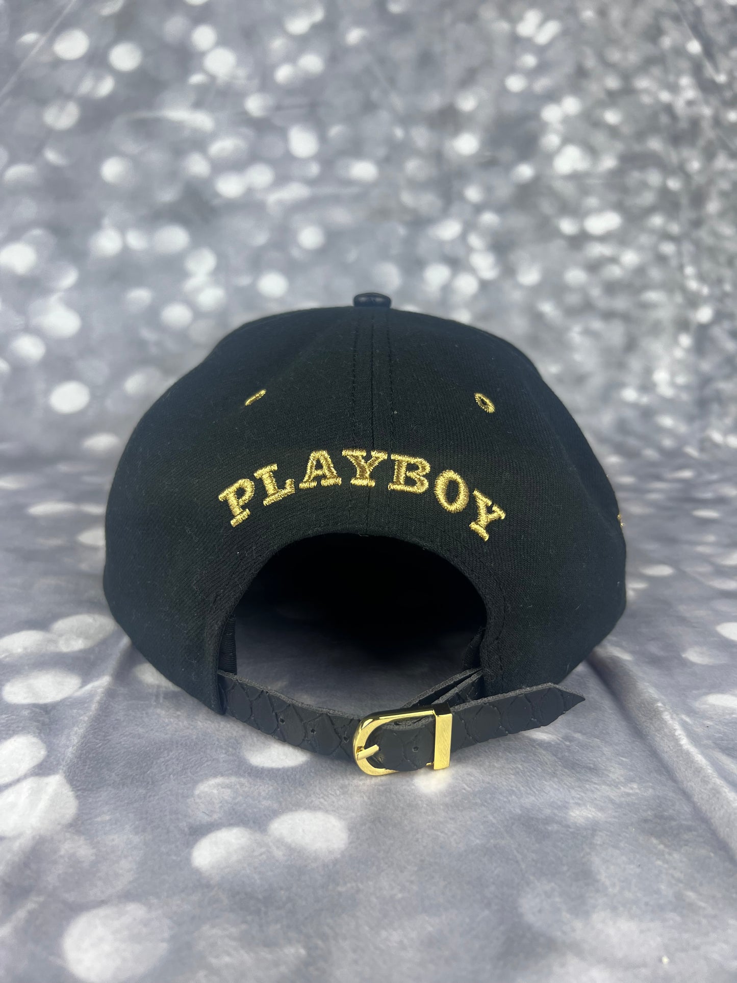 Lids PLAYBOY Bunny Embroidered Adjustable Snapback Hat With Gold Pin