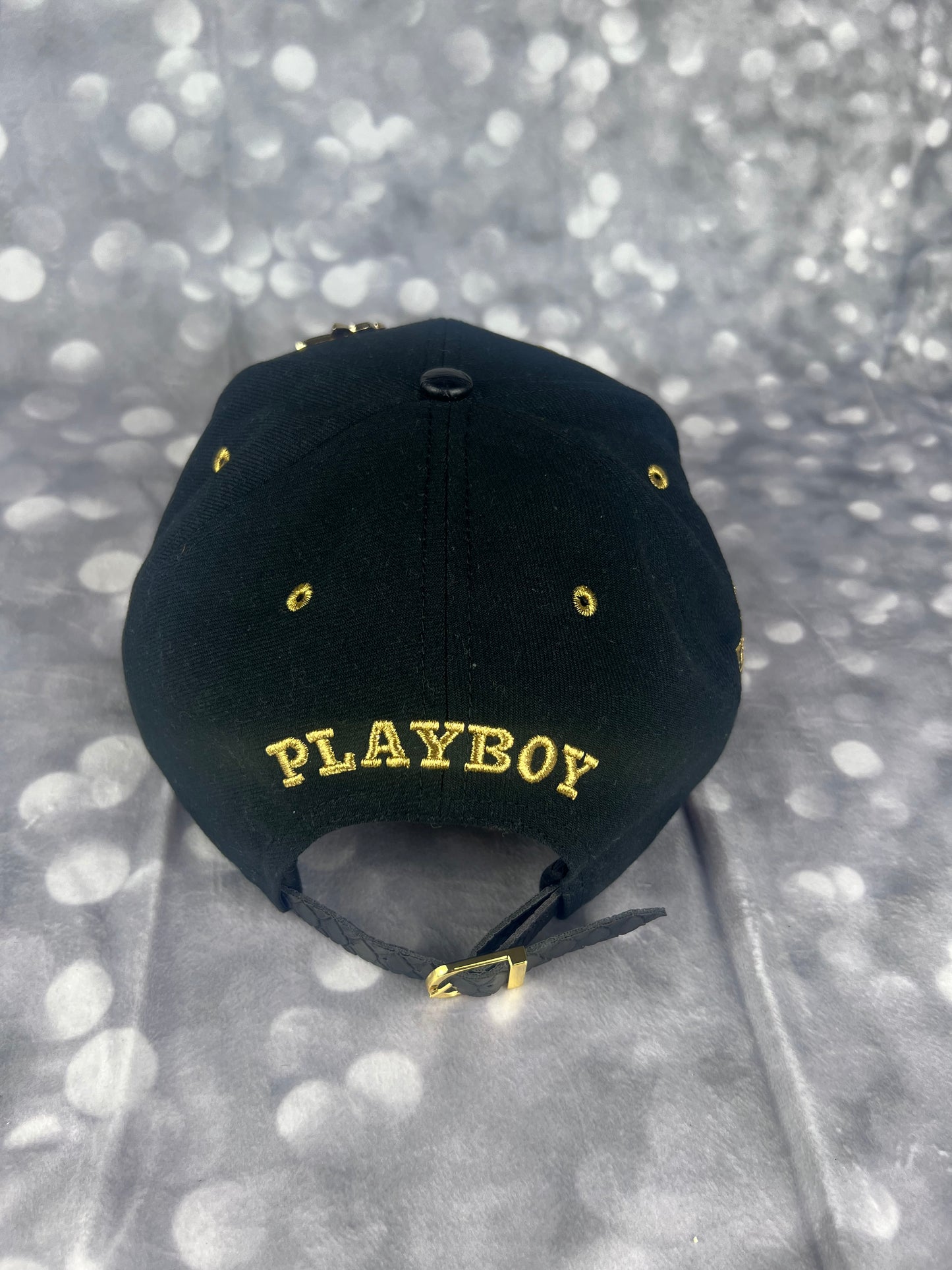 Lids PLAYBOY Bunny Embroidered Adjustable Snapback Hat With Gold Pin