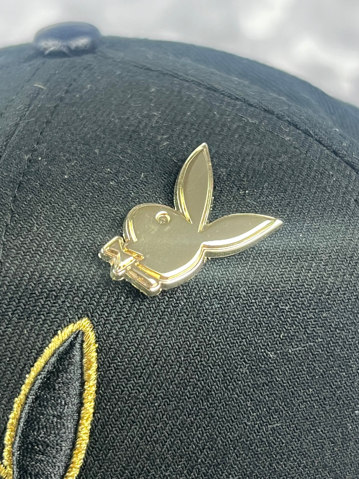Lids PLAYBOY Bunny Embroidered Adjustable Snapback Hat With Gold Pin