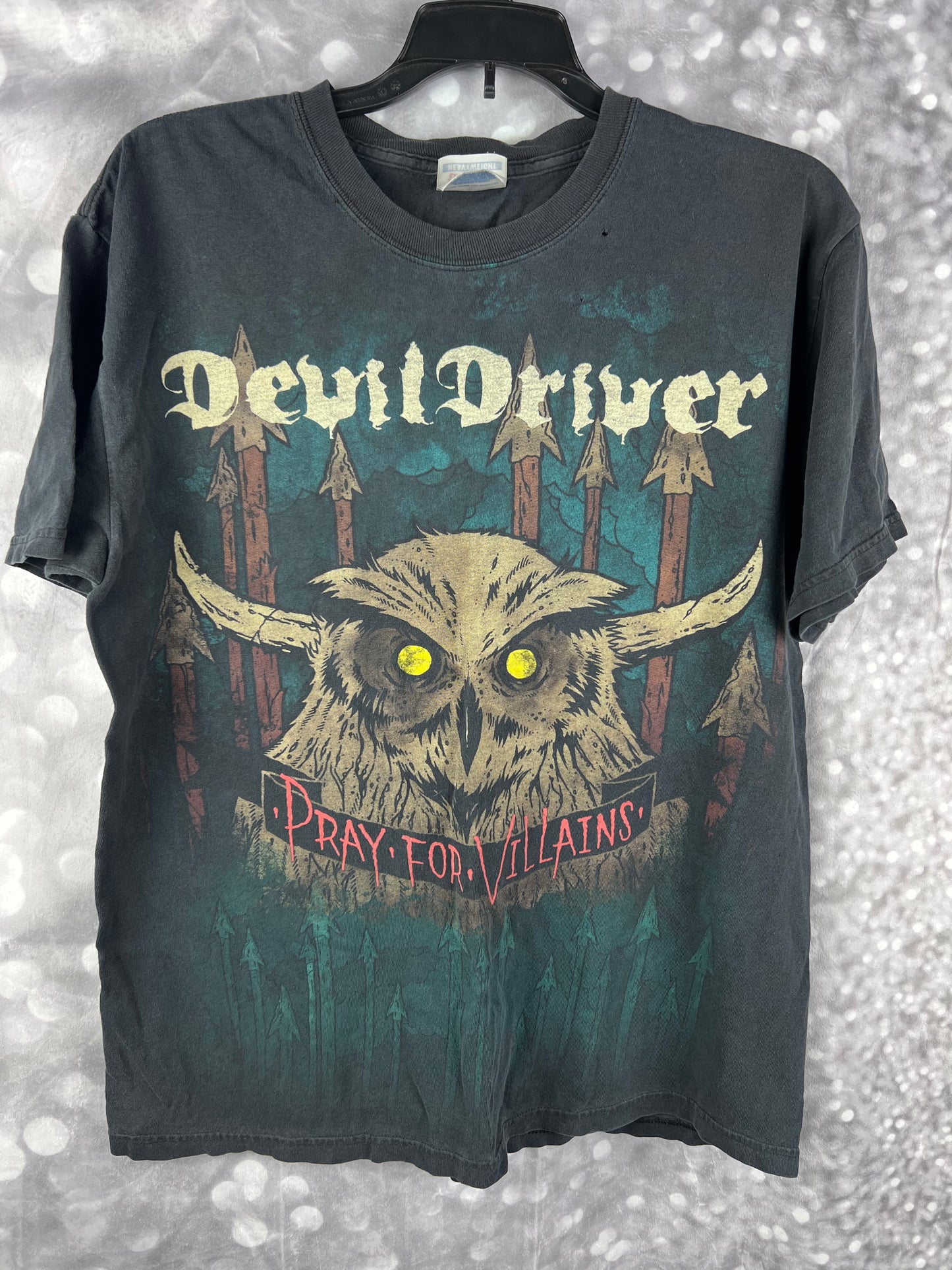 Devil Driver Owl Band Tee Men's Medium