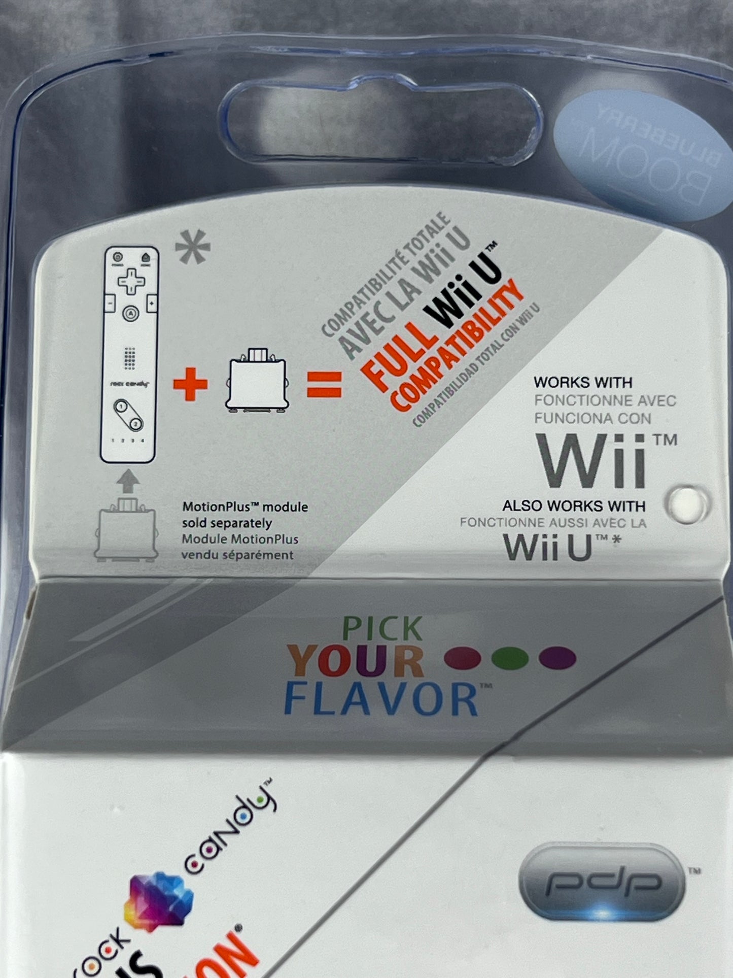 Rock Candy Wii / Wii U Blueberry Boom Remote Controller New In Package