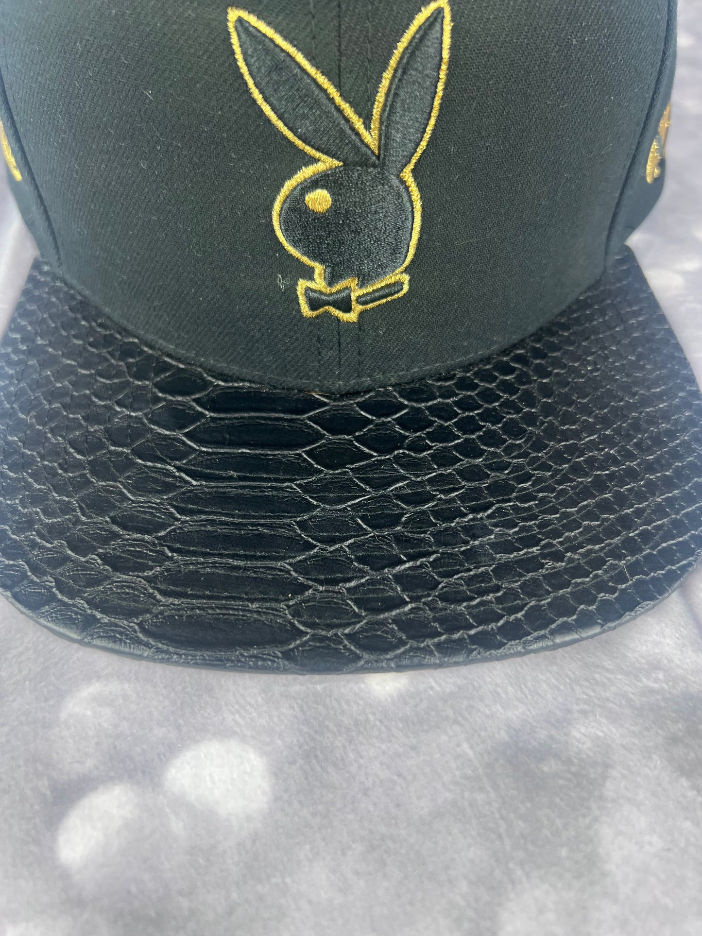 Lids PLAYBOY Bunny Embroidered Adjustable Snapback Hat With Gold Pin