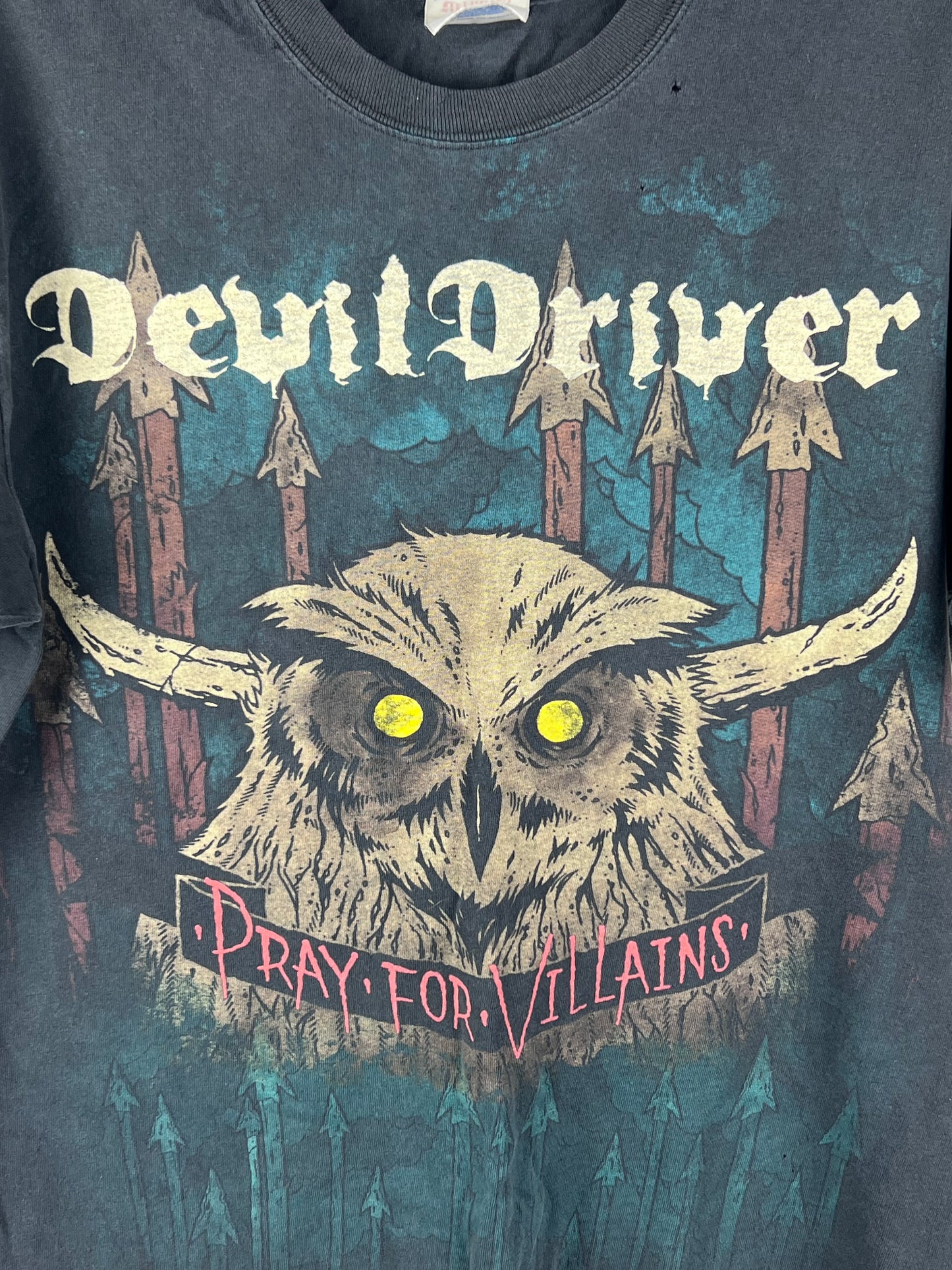 Devil Driver Owl Band Tee Men's Medium