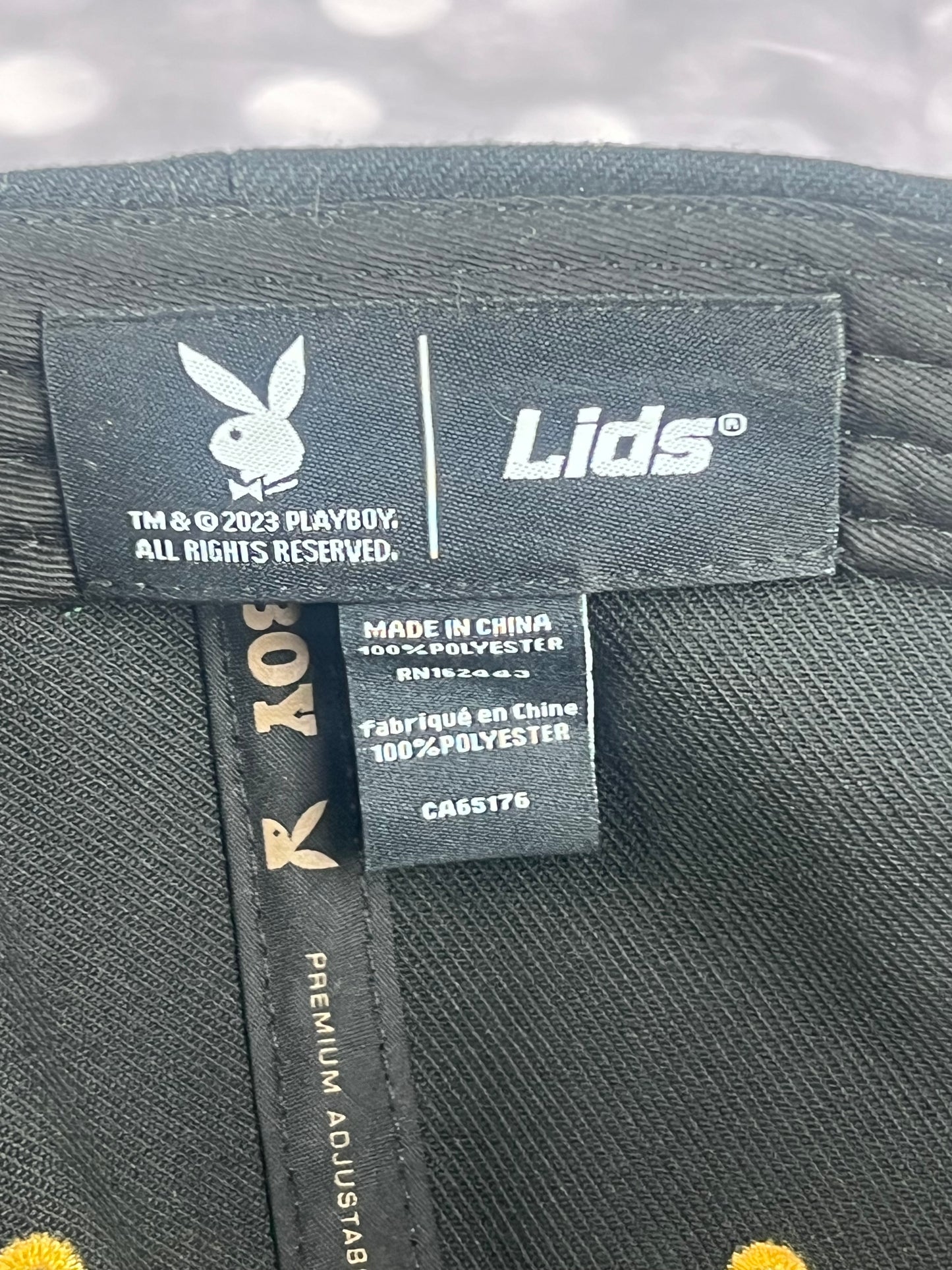 Lids PLAYBOY Bunny Embroidered Adjustable Snapback Hat With Gold Pin