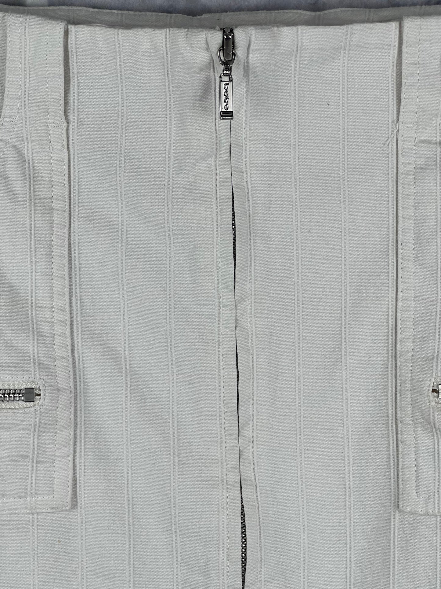 Bebe Full Front Zip Knee Length Pencil Skirt New With Tags