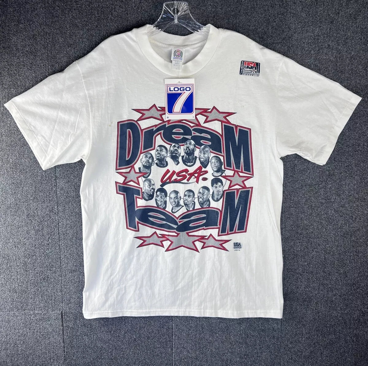 Vintage 90's USA Dream Team Olympic Basketball T-Shirt by Logo 7 NWT