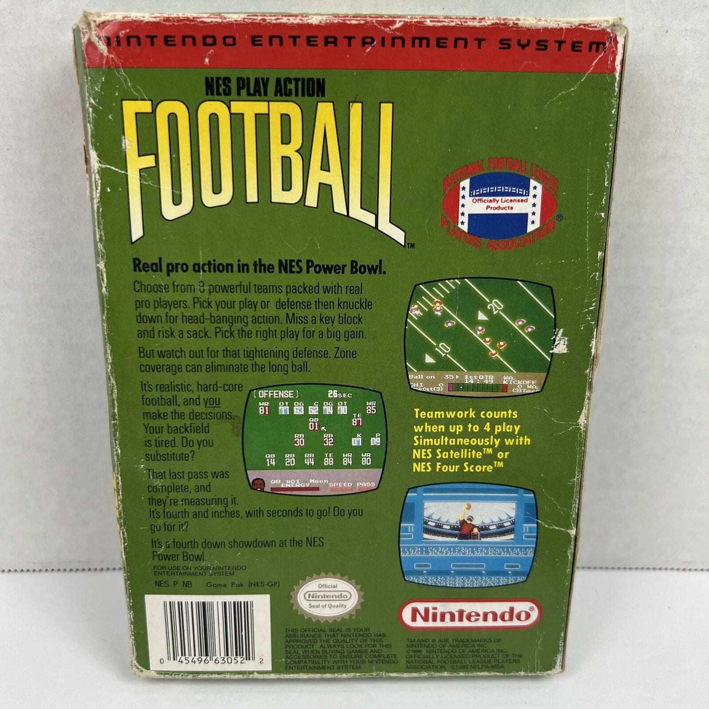 NES Play Action Football Nintendo Entertainment System Previous Blockbuster Rental