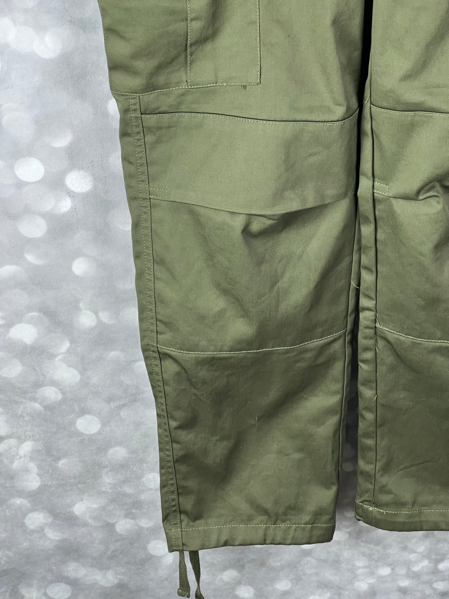Empyre Relax Loose Fit Button Fly Cargo Skate Pants Olive Green Size 28