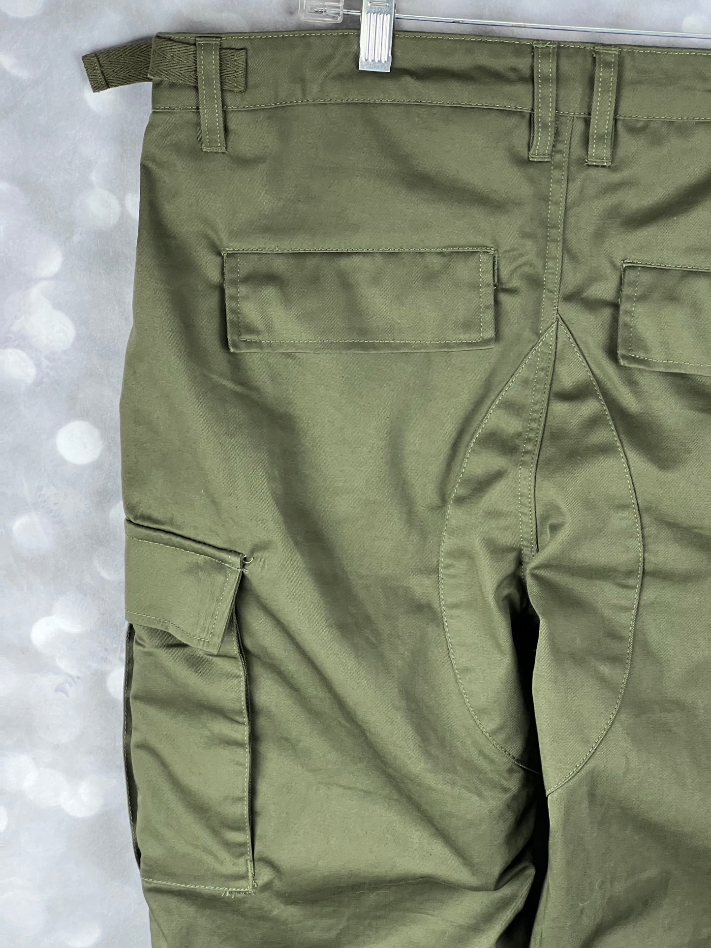 Empyre Relax Loose Fit Button Fly Cargo Skate Pants Olive Green Size 28