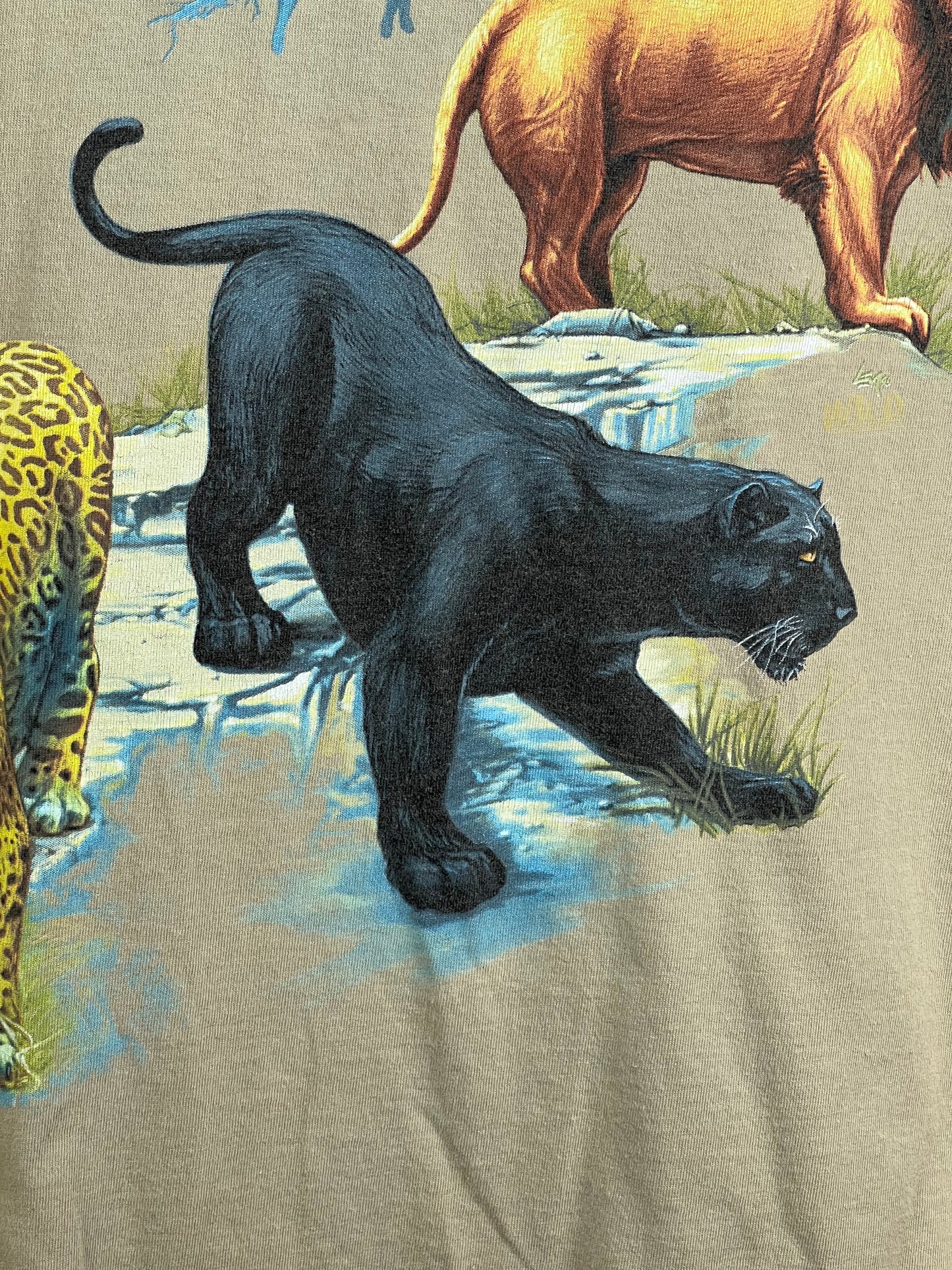 Vintage Wild Gear Lion Safari T-Shirt Men's Large