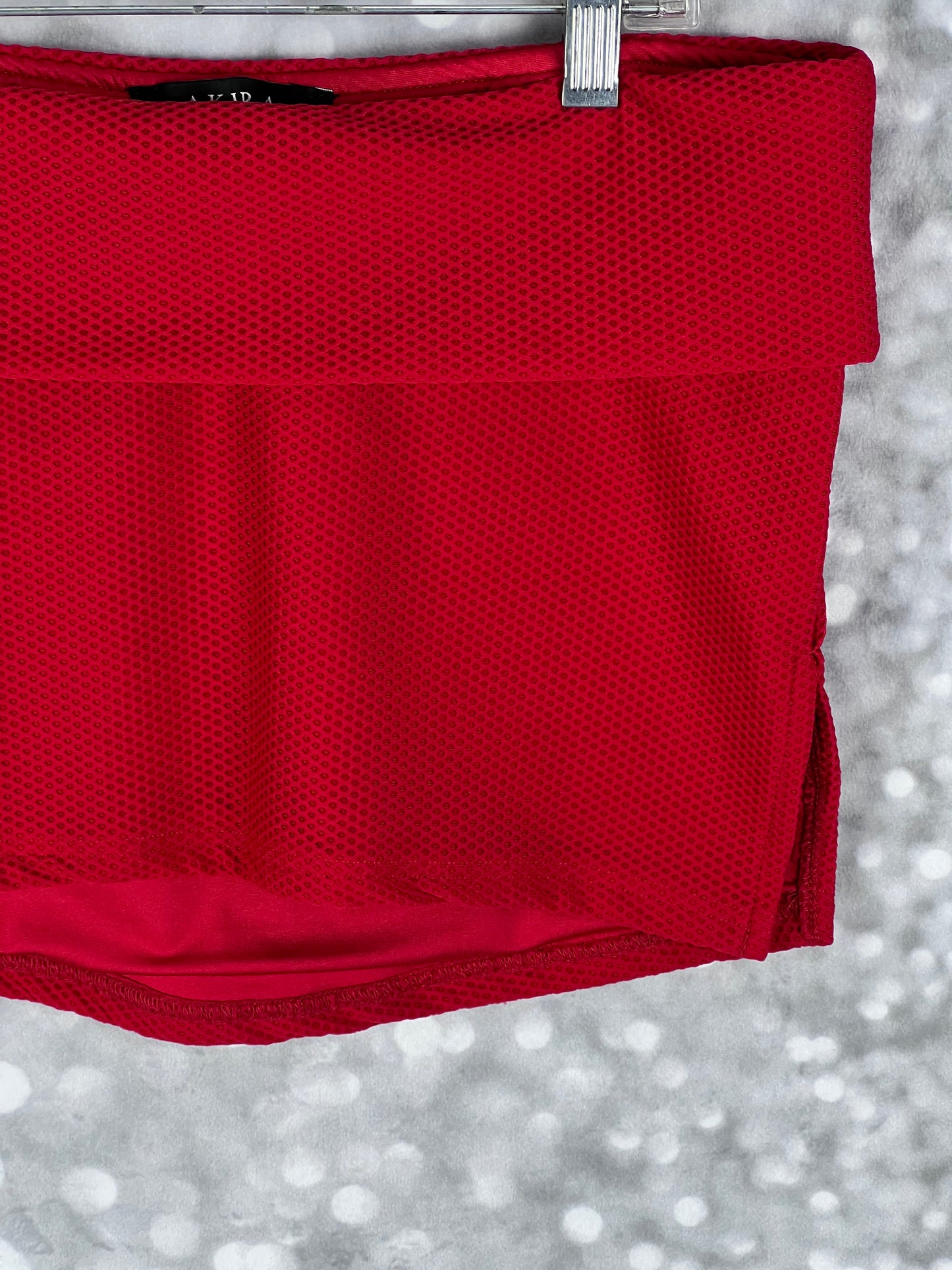 Akira “Cool Again” Jersey-Mesh Mini Skirt Women’s Size Large