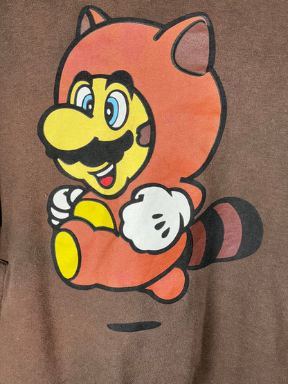 Nintendo Super Mario Bros. 3 Tanooki  Y2K Era Hoodie with Ears Men’s Size Large