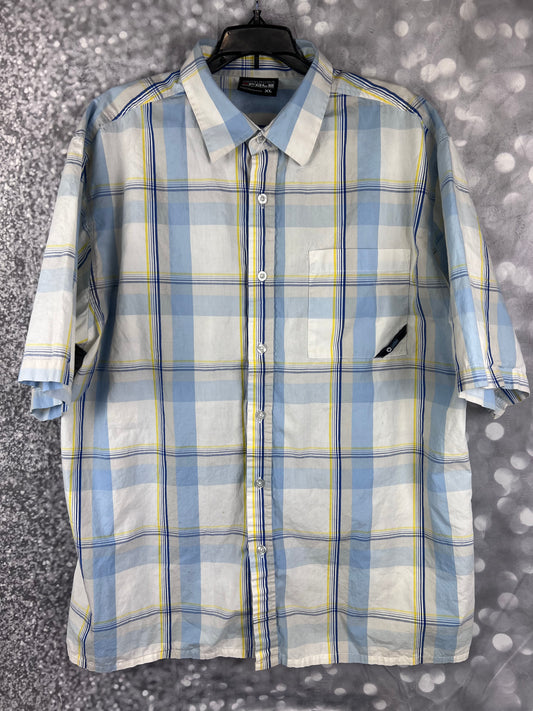 South Pole Authentic Collection Blue Plaid Men’s XL Button Down Shirt