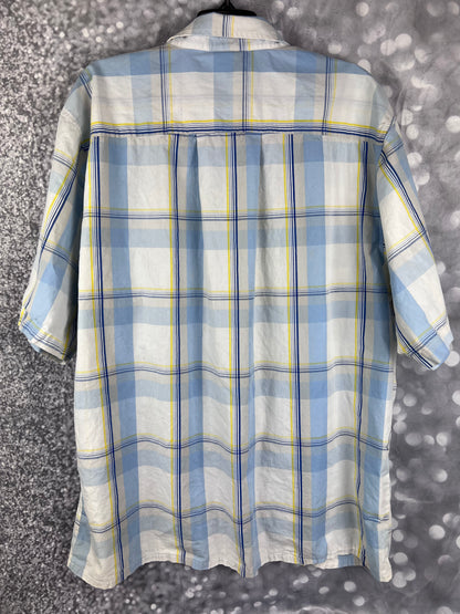 South Pole Authentic Collection Blue Plaid Men’s XL Button Down Shirt