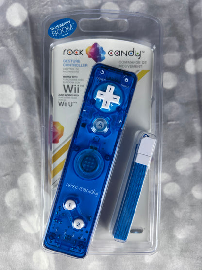 Rock Candy Wii / Wii U Blueberry Boom Remote Controller New In Package