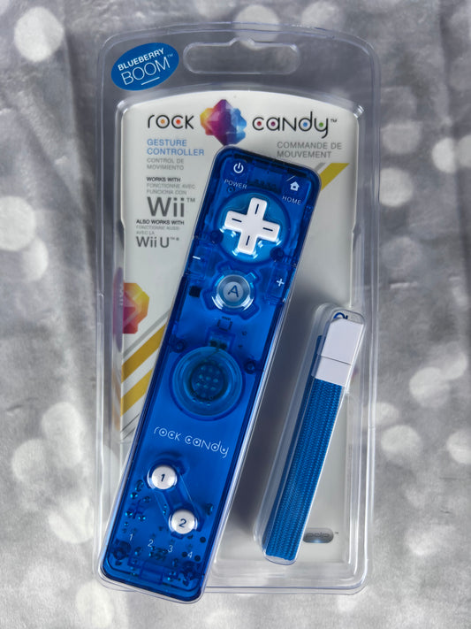 Rock Candy Wii / Wii U Blueberry Boom Remote Controller New In Package