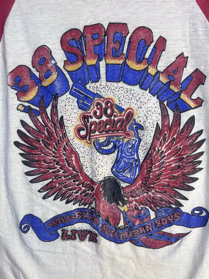 Vintage .38 Special 3/4 Sleeve Wild-Eyed Southern Boys 1981 Live Tour Shirt