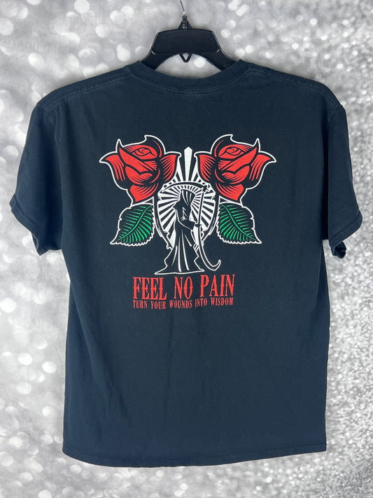 Empyre “Feel No Pain” Red Roses Men’s T-shirt Size Large