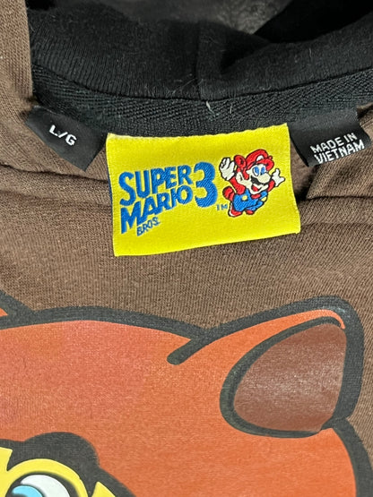 Nintendo Super Mario Bros. 3 Tanooki  Y2K Era Hoodie with Ears Men’s Size Large