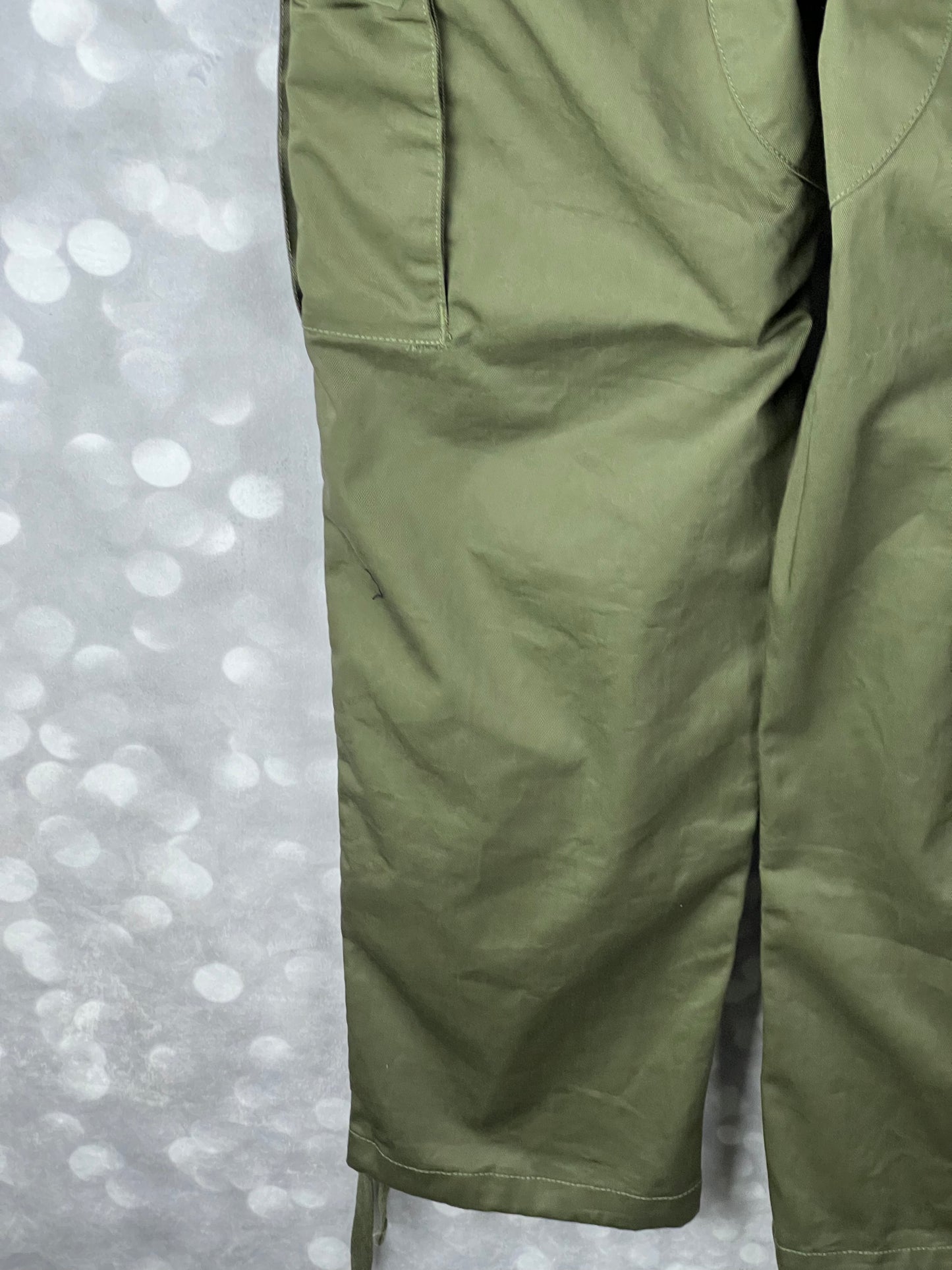 Empyre Relax Loose Fit Button Fly Cargo Skate Pants Olive Green Size 28