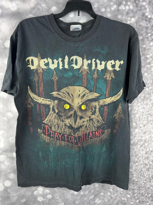 Devil Driver Owl Band Tee Men's Medium