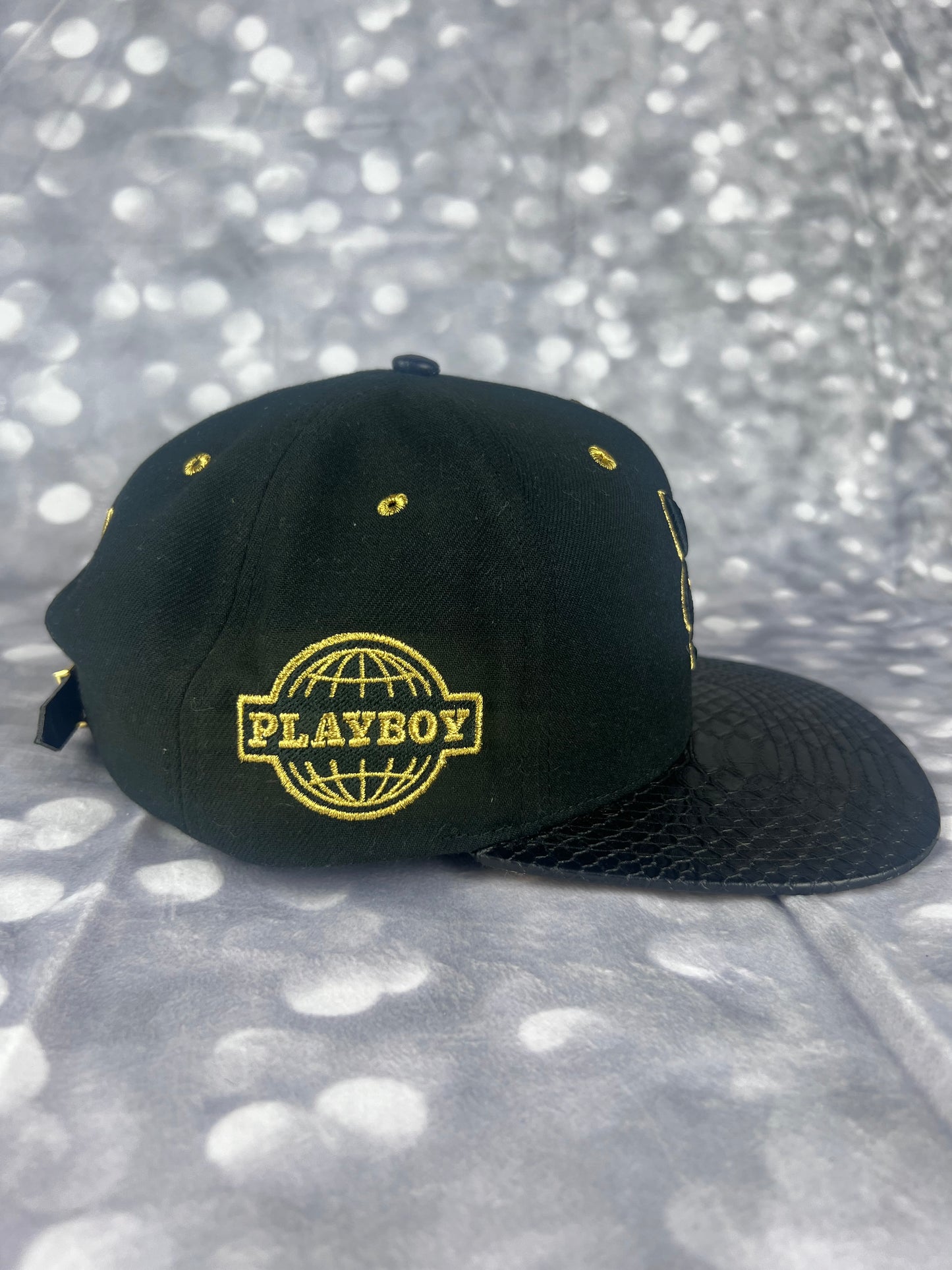Lids PLAYBOY Bunny Embroidered Adjustable Snapback Hat With Gold Pin