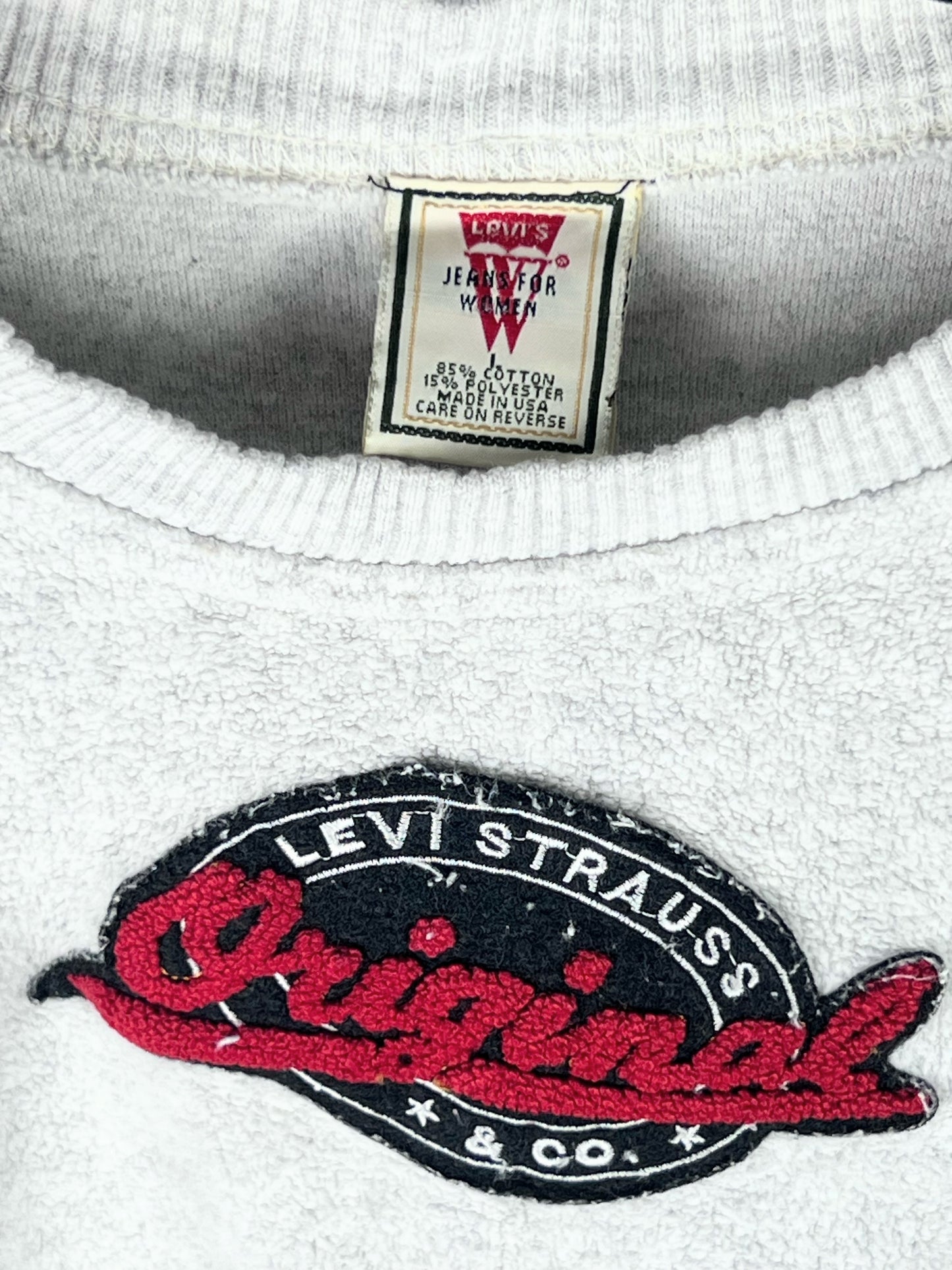 Vintage Levi’s Made In USA Mid Cropped Top Sweater Women’s Size Large