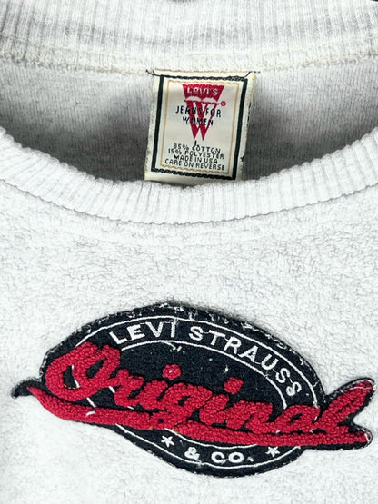 Vintage Levi’s Made In USA Mid Cropped Top Sweater Women’s Size Large