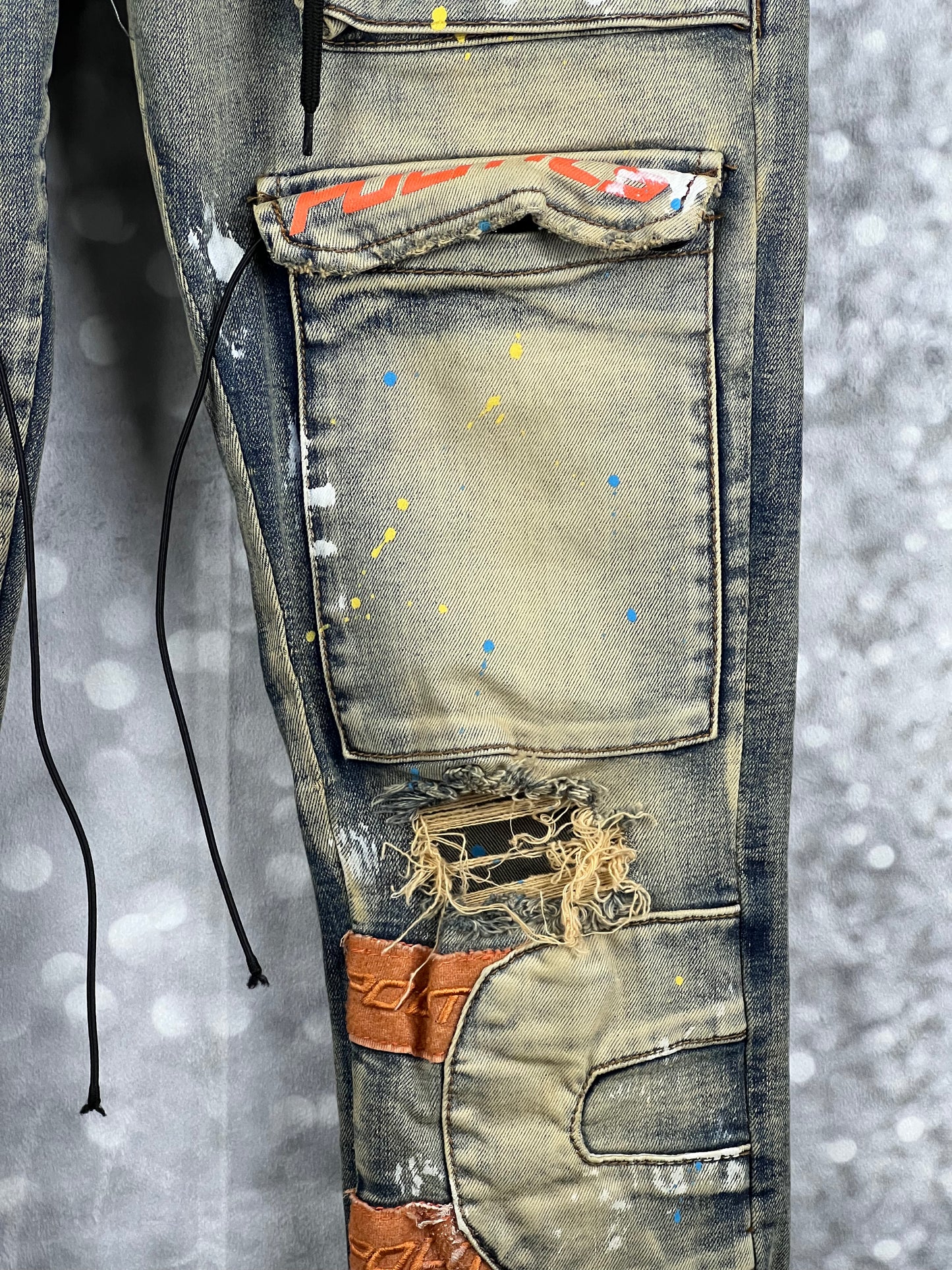 POLITICS Cargo Zip Streetwear Men’s Jeans Size W30