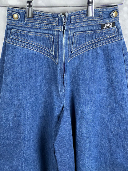 Vintage Jag Australia Gaucho Culottes Wide Leg Denim Skort Women's Size 4