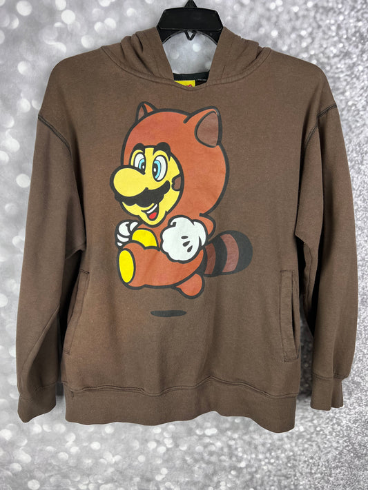 Nintendo Super Mario Bros. 3 Tanooki  Y2K Era Hoodie with Ears Men’s Size Large