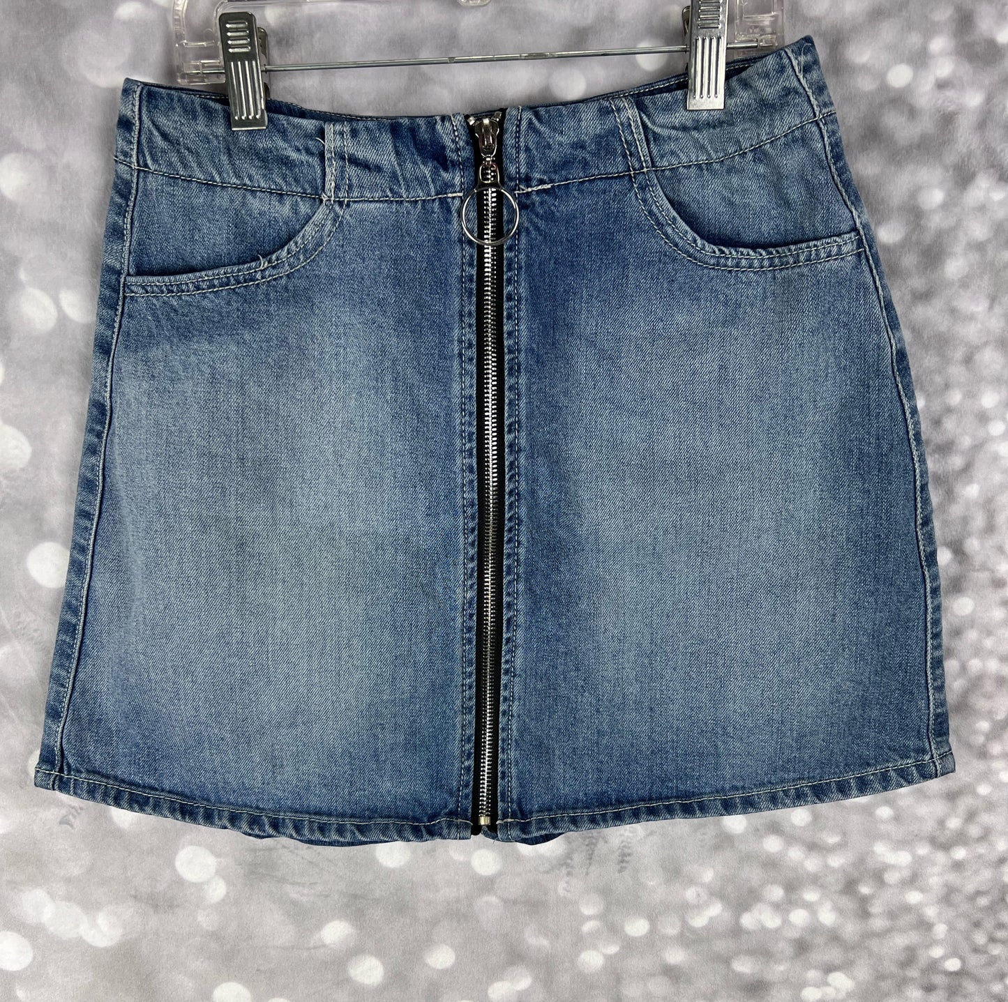 REWASH Full Front Zip Women’s Jean Skirt Size 1/25