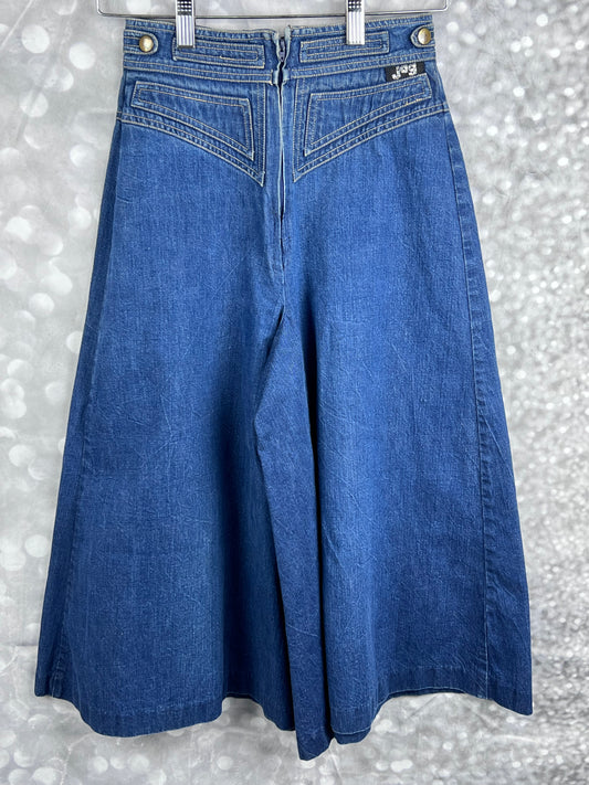 Vintage Jag Australia Gaucho Culottes Wide Leg Denim Skort Women's Size 4