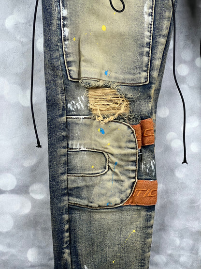 POLITICS Cargo Zip Streetwear Men’s Jeans Size W30