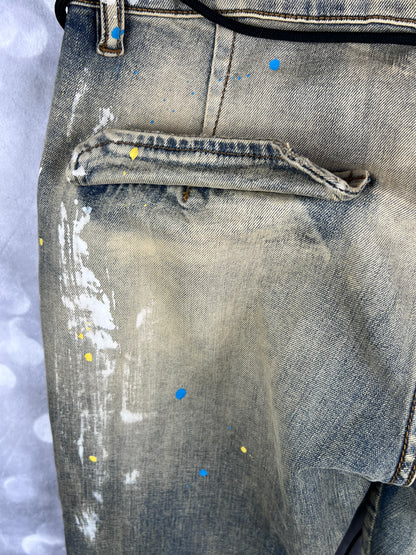 POLITICS Cargo Zip Streetwear Men’s Jeans Size W30