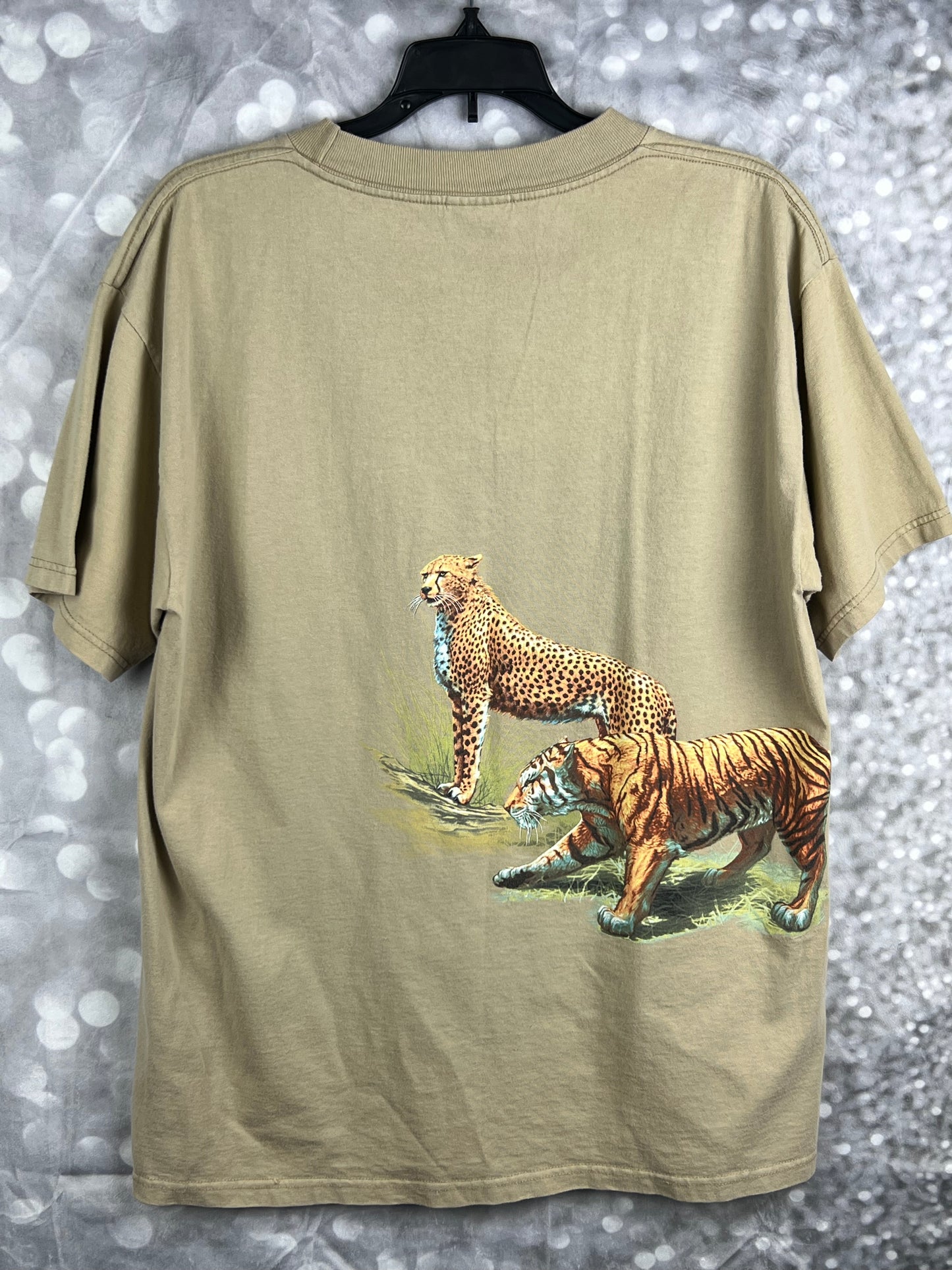 Vintage Wild Gear Lion Safari T-Shirt Men's Large