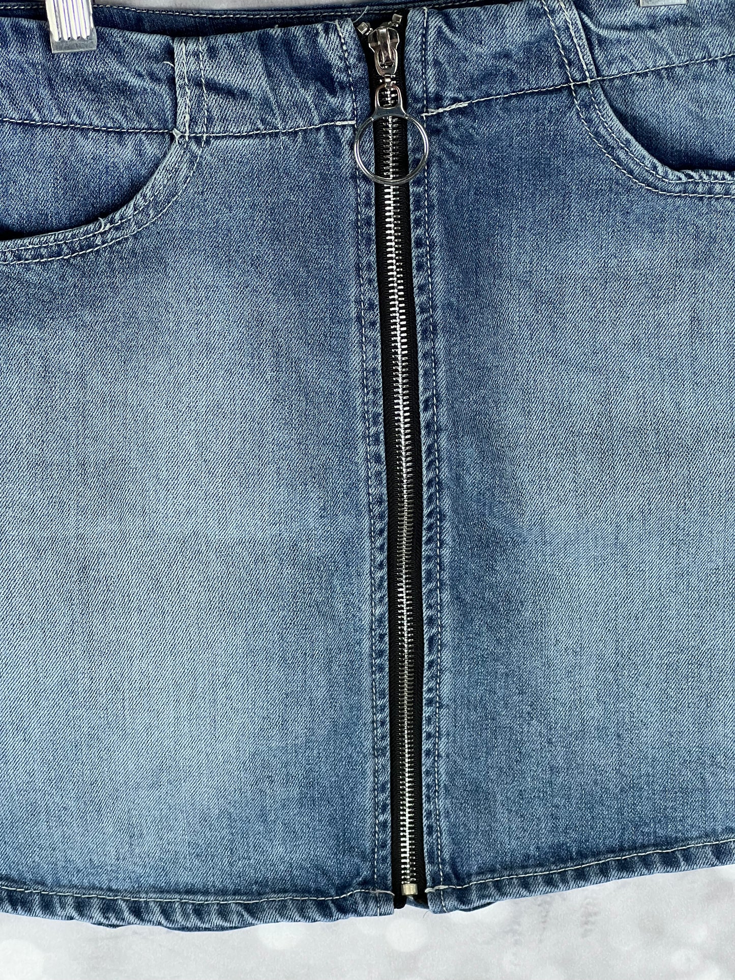 REWASH Full Front Zip Women’s Jean Skirt Size 1/25