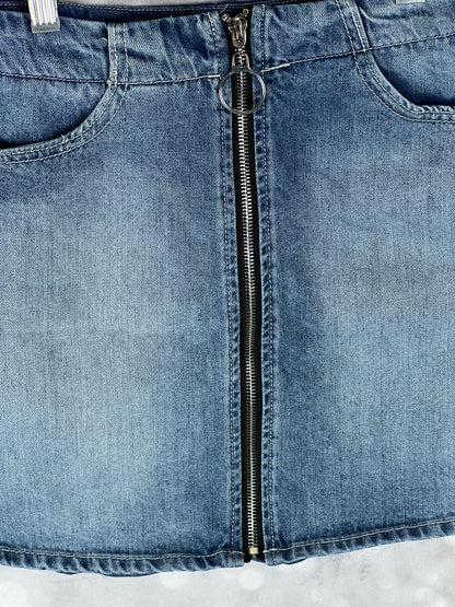 REWASH Full Front Zip Women’s Jean Skirt Size 1/25
