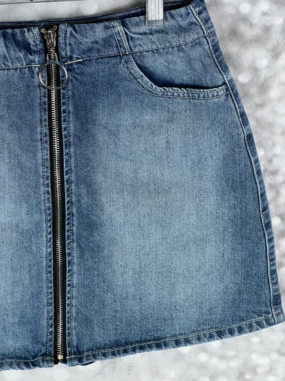 REWASH Full Front Zip Women’s Jean Skirt Size 1/25