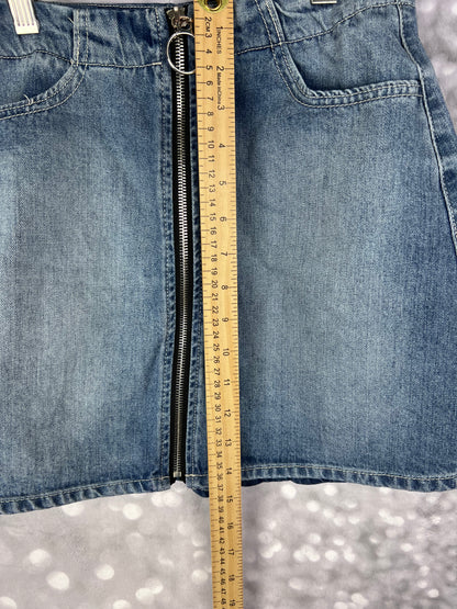 REWASH Full Front Zip Women’s Jean Skirt Size 1/25