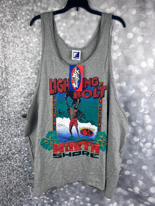 Vintage 90's Lightning Bolt North Shore Worldwide Surf Tank Top