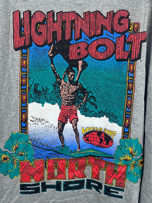 Vintage 90's Lightning Bolt North Shore Worldwide Surf Tank Top