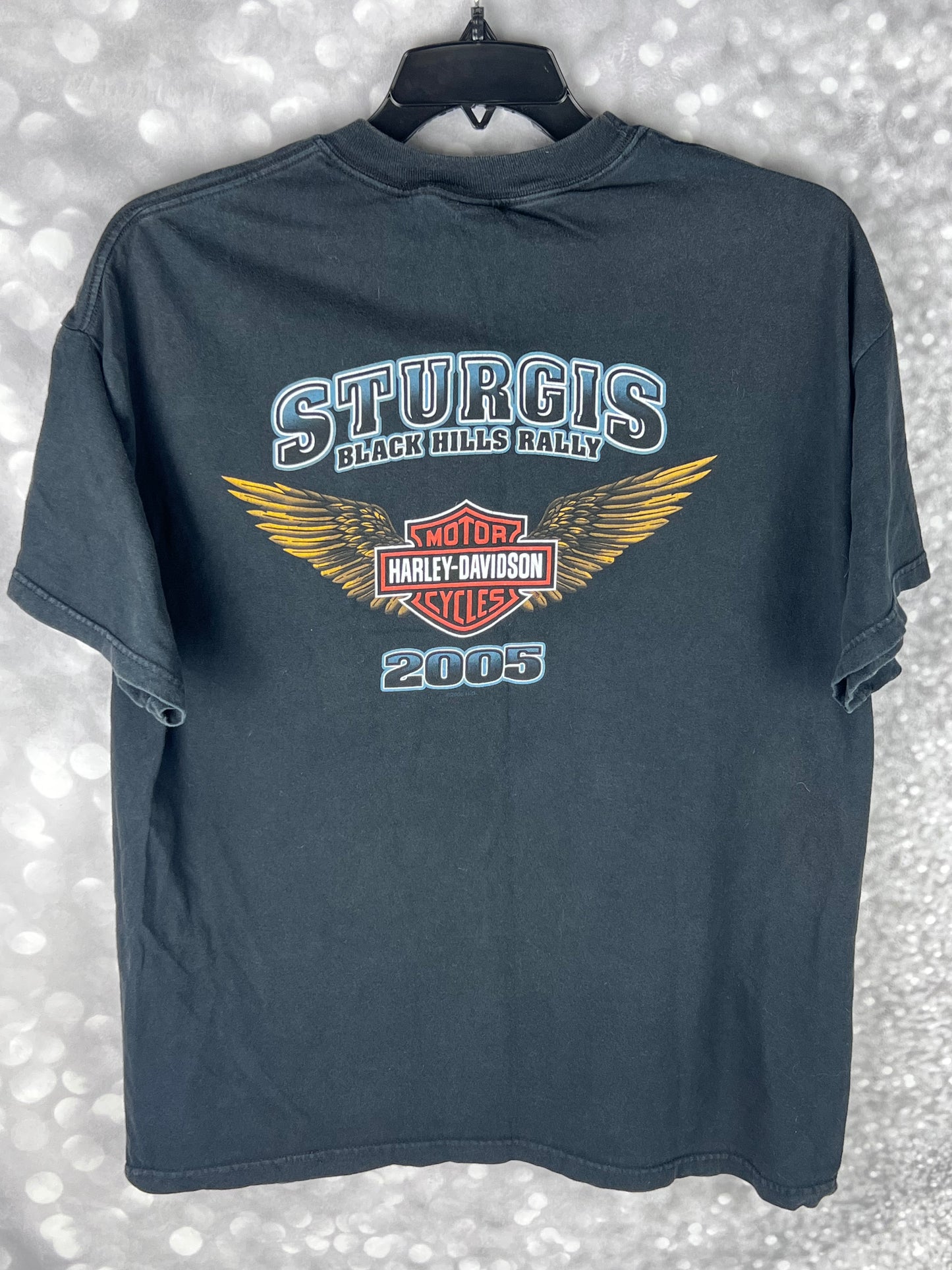 Vintage Made in USA Harley Davidson Sturgis 2005 Black Hills Rally 65th Anniversary T-shirt Men's Size XL