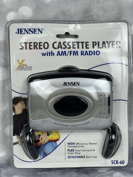 Jensen Stereo AM/FM Cassette Player Model SCR-60