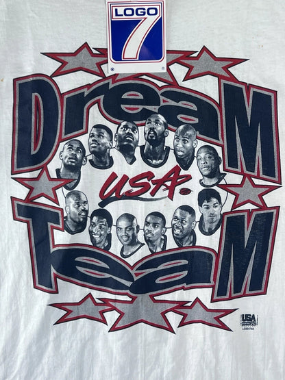 Vintage 90's USA Dream Team Olympic Basketball T-Shirt by Logo 7 NWT